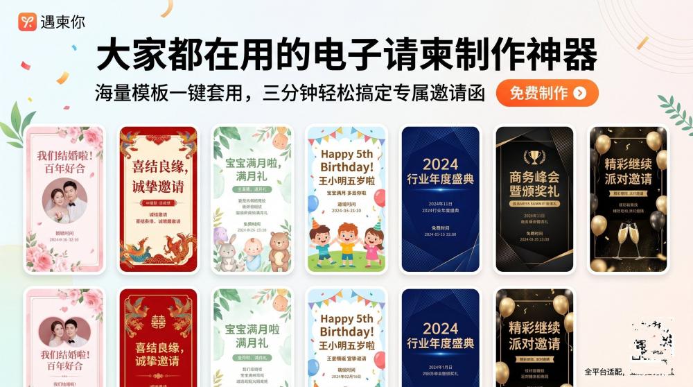 零经验也能做高级请柬！保姆级教程直接照搬，省时又好看